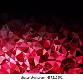 Red Polygonal Mosaic Background, Creative Design Templates