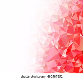 Red Polygonal Mosaic Background, Creative Design Templates