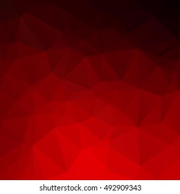 Red Polygonal Mosaic Background, Creative Design Templates