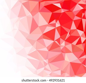 Red Polygonal Mosaic Background, Creative Design Templates