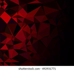 Red Polygonal Mosaic Background, Creative Design Templates