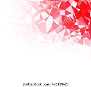 Red Polygonal Mosaic Background, Creative Design Templates