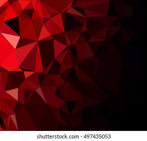 Red Polygonal Mosaic Background, Creative Design Templates