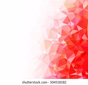 Red Polygonal Mosaic Background, Creative Design Templates