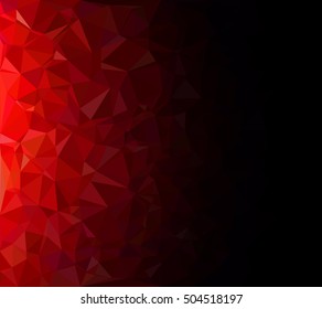 Red Polygonal Mosaic Background, Creative Design Templates