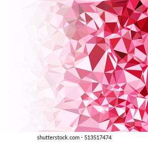 Red Polygonal Mosaic Background, Creative Design Templates