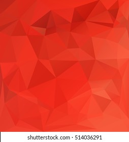 Red Polygonal Mosaic Background, Creative Design Templates