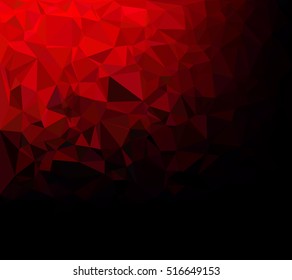 Red Polygonal Mosaic Background, Creative Design Templates