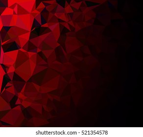 Red Polygonal Mosaic Background, Creative Design Templates
