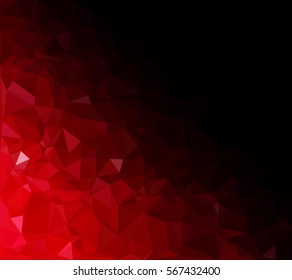Red Polygonal Mosaic Background, Creative Design Templates