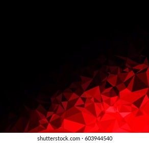 Red Polygonal Mosaic Background, Creative Design Templates