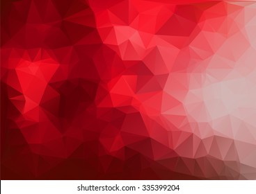 Red Polygonal Mosaic Background.-Vector illustration, 