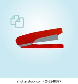 Red polygonal stepler