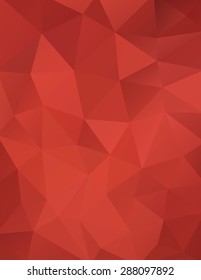Red polygonal vector abstract background