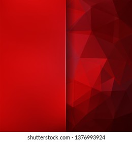 Red polygonal vector background. Blur background. Can be used in cover design, book design, website background. Vector illustration