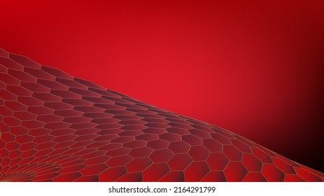 Red polygons with black red gradient mesh background nice for wallpaper or Banner