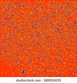 rote Granatbeeren, ein abstraktes Vektormuster, das aus verschiedenen geometrischen Formen verschiedener Formen besteht.