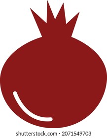 Red pomegranate, illustration, vector, on a white background.