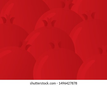 Red Pomegranates pattern - Rosh Hashanah background