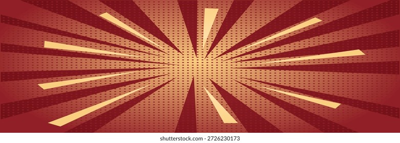vetor de estilo retro estilo cômico de fundo de pop art vermelho