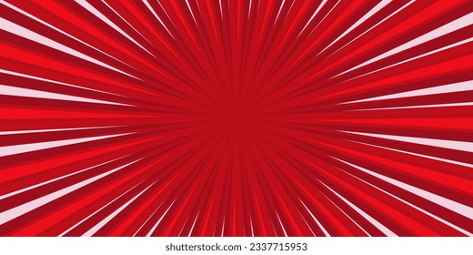 Tira cómica de arte pop rojo tira de dibujos animados de fondo de dibujos retro rayas de patrón vector semitono