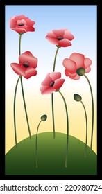 Red poppies