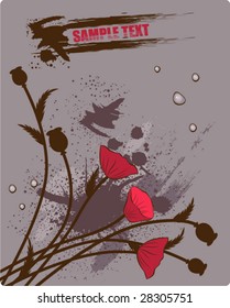 The red poppies