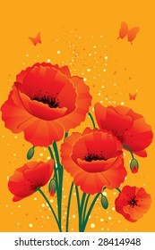 Red poppies