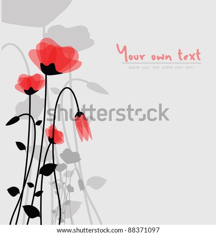 red poppies
