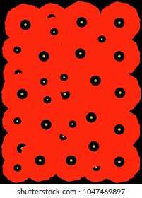 Red poppies background