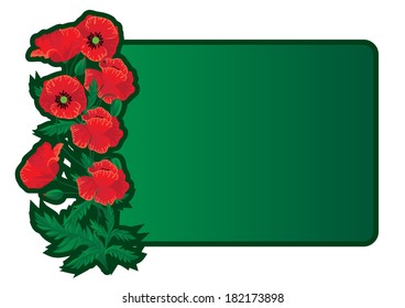 Red poppies background