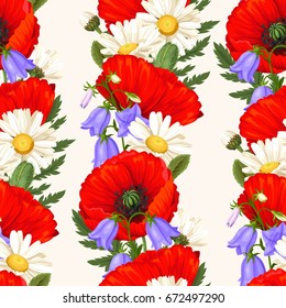 Red poppies seamless