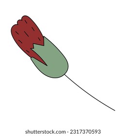 Elemento de diseño de flor de amapola roja
