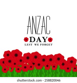 Red poppy flower plants for Anzac Day or Remembrance Armistice Day.