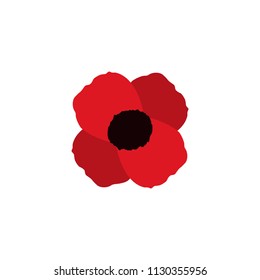 red poppy vector flower memorial symbol world war icon 