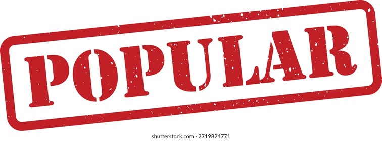 Diseño de Vector de sello popular rojo
