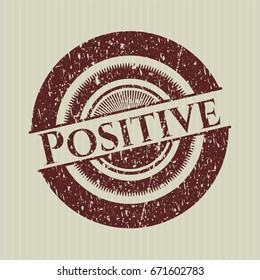 Red Positive distress rubber seal with grunge texture