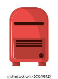 red post box icon icon isolated