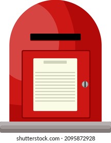 Cuadro de post rojo, ilustración, vector sobre un fondo blanco.