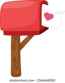  red post box vector illustration