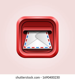 Red Post Mail Logo Vector Symbol