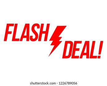 Red Poster Flash Deal.Flash Sale Label 