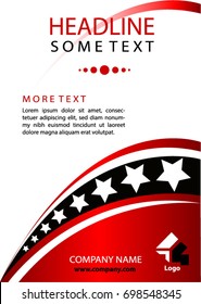 Red poster with stars