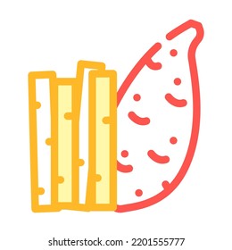 red potato color icon vector. red potato sign. isolated symbol illustration