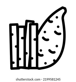 red potato line icon vector. red potato sign. isolated contour symbol black illustration