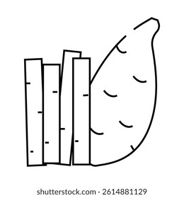 red potato line icon vector. red potato sign. isolated contour symbol black illustration