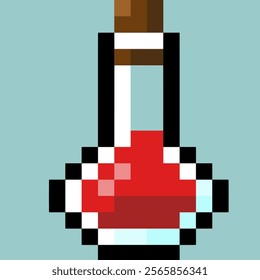 red potion for the game. pixel art