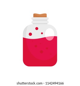 Red potion icon. Flat illustration of red potion vector icon for web isolated on white