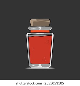 Red Potion on Tube Vector