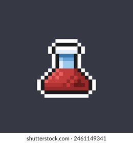 poción roja en estilo pixel art